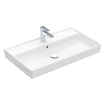 Раковина накладная Villeroy & Boch Collaro, прямоугольный, 80×46,5 см, с переливом, белый
